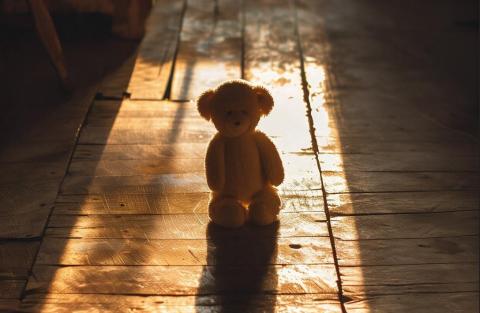 Teddy bear on floor