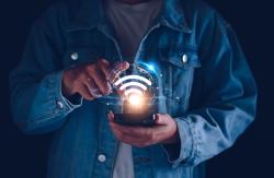 Man holding mobile phone