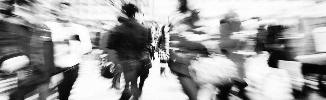 Blurred outline of people