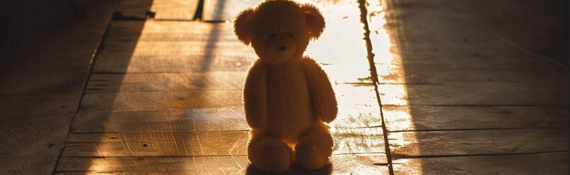 Teddy bear on floor